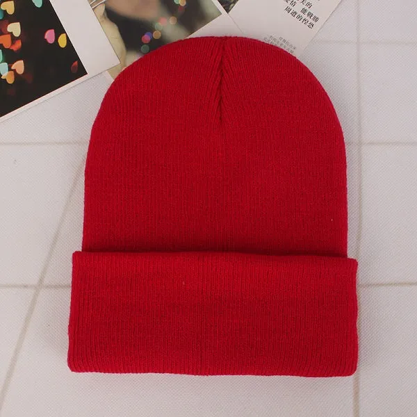 Winter Hats for Woman New Beanies Knitted Solid Cute