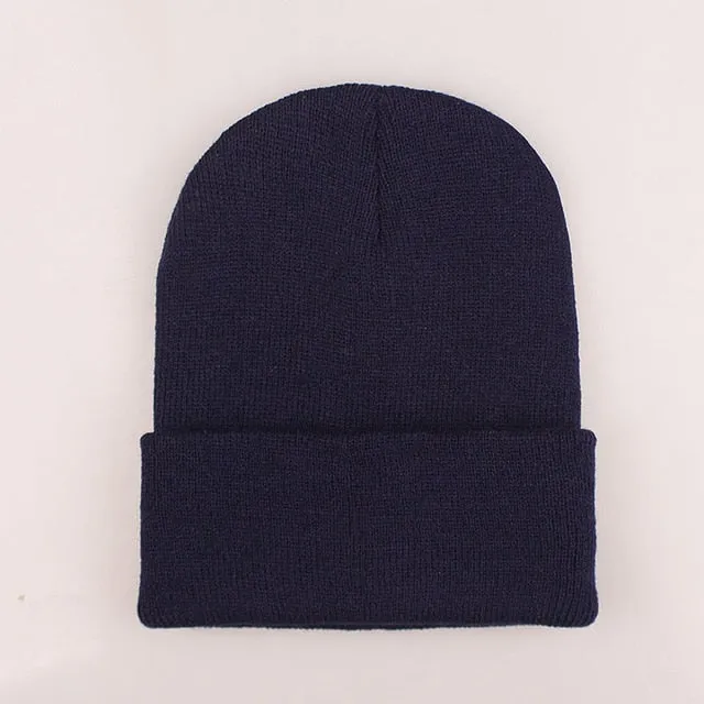 Winter Hats for Woman New Beanies Knitted Solid Cute