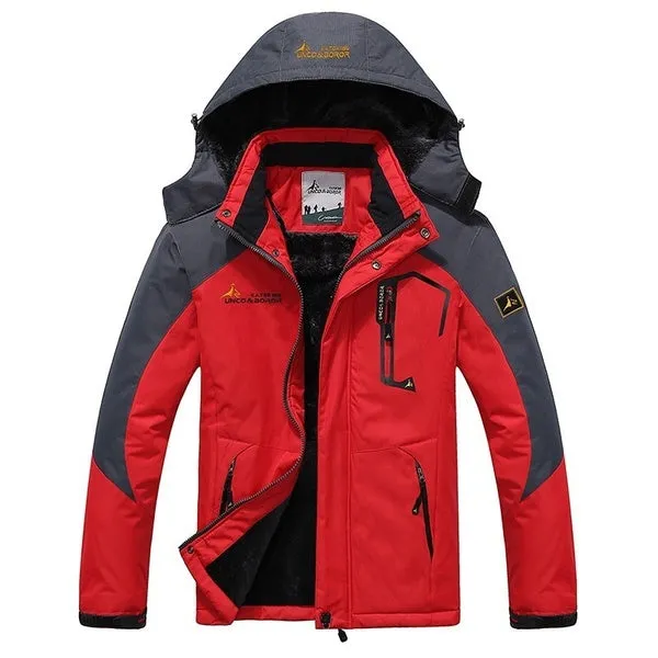 Winter Jacket Men Thick Velvet Warm Coat Windproof Hoodied Jacket