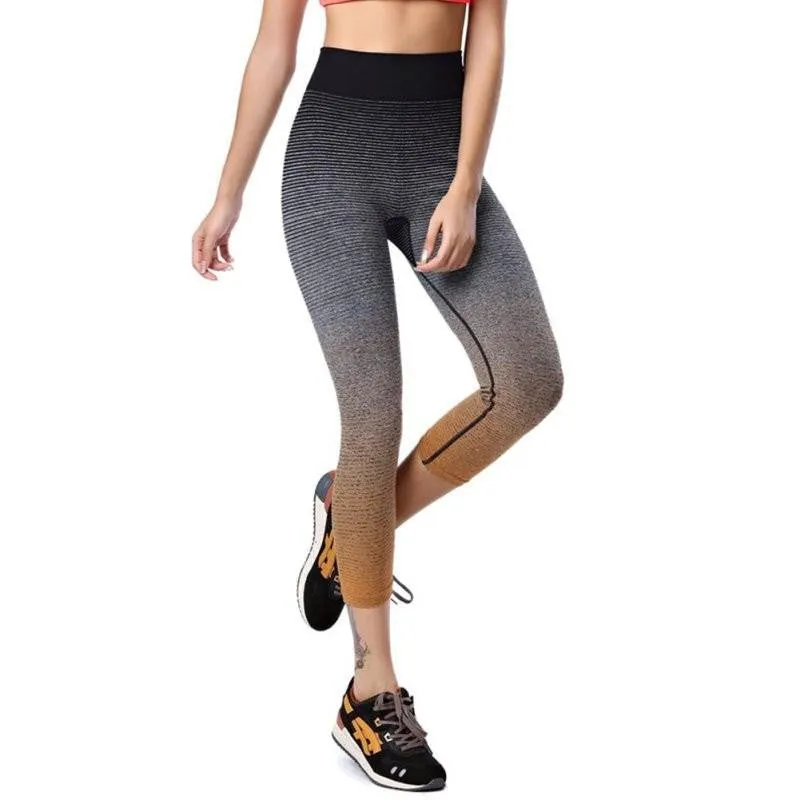 Women Fitness Legging Pants Nylon Stretch High Waist Leggins Cropped Leggings Trousers Leggings