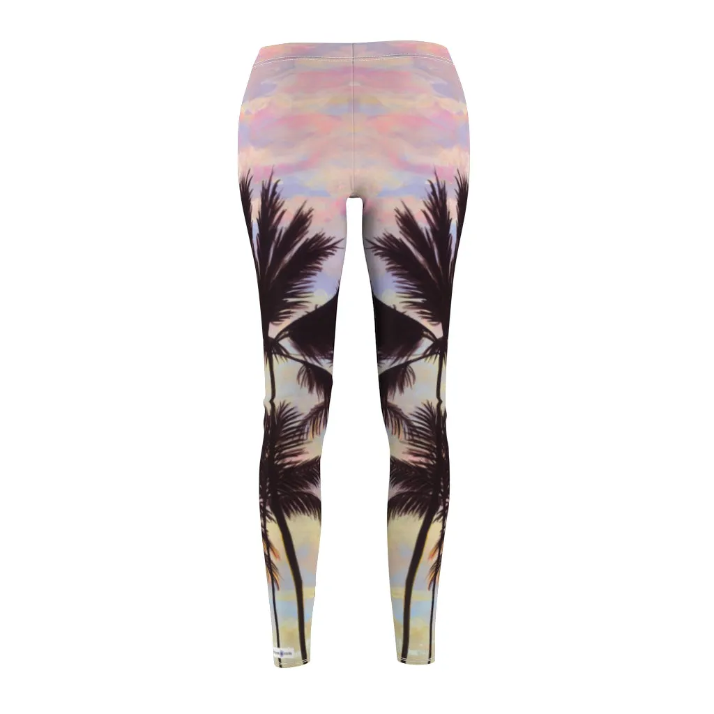 Women's Casual Leggings:  Cotton Candy Clouds