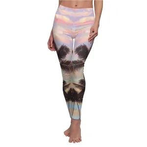 Women's Casual Leggings:  Cotton Candy Clouds
