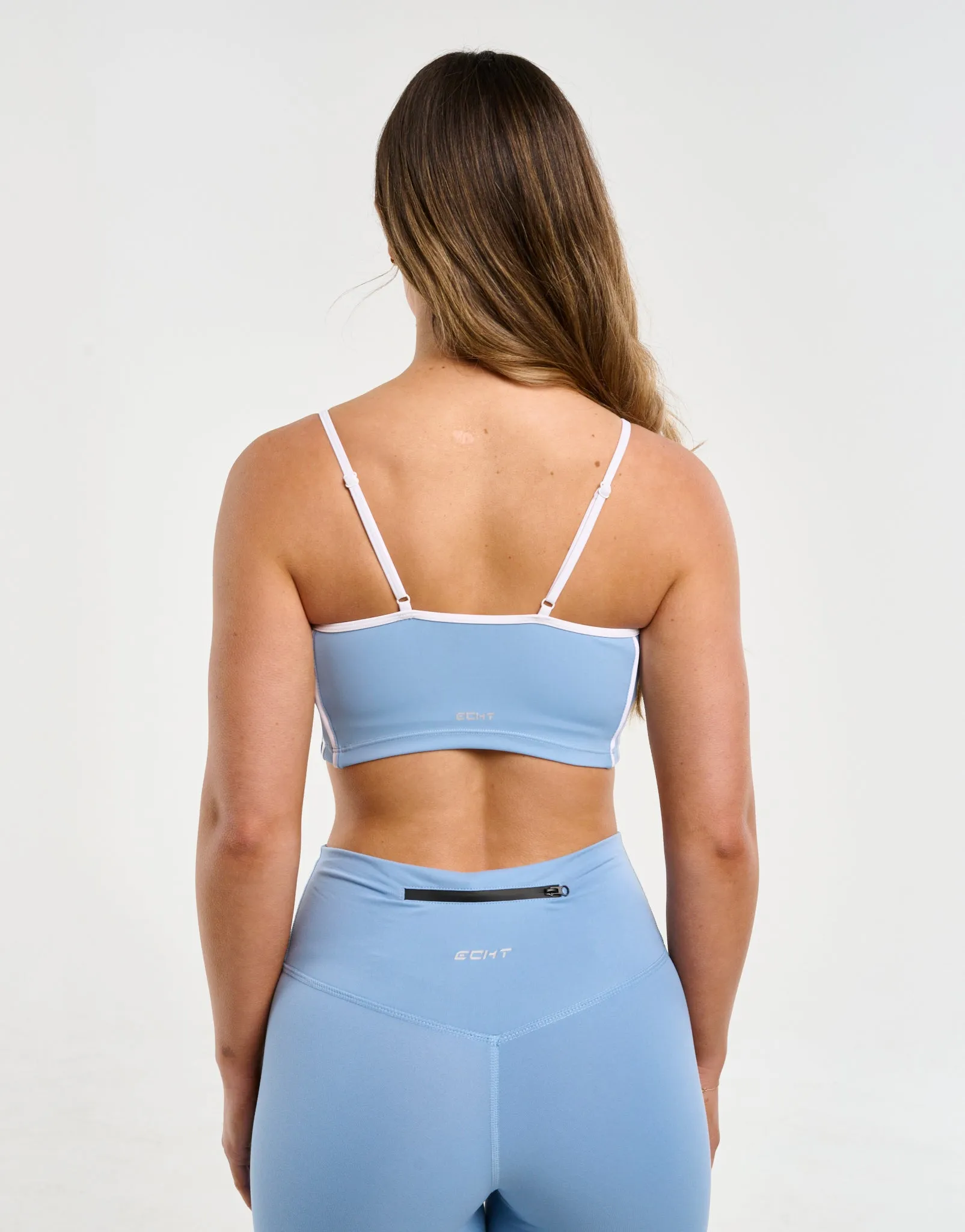 Y2K Retro Speed Sports Bra - Process Blue
