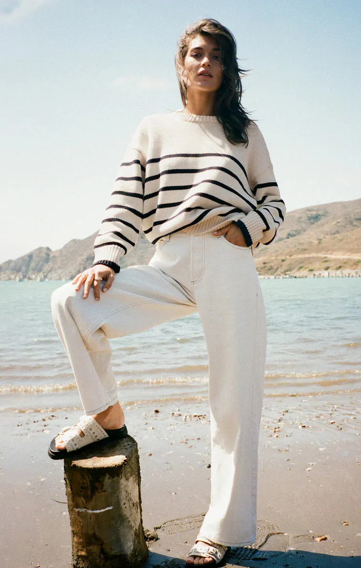 Z SUPPLY- WOMEN'S BOYFRIEND STRIPED SWEATER
