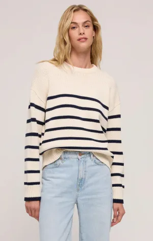 Z SUPPLY- WOMEN'S BOYFRIEND STRIPED SWEATER